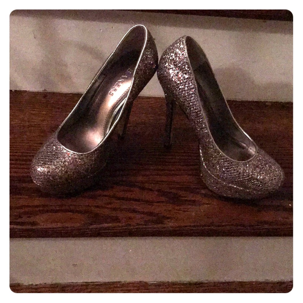 Gorgeous glam sparkly platform spike heels!! Sz 6